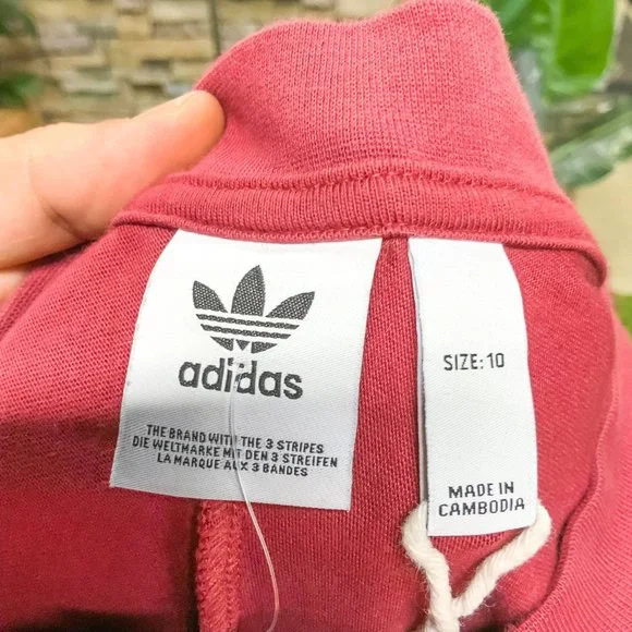 ADIDAS Originals Contrast Panel Oversized 'Boxy' Cropped Logo Print Tee - Size S - Picture 6 of 6